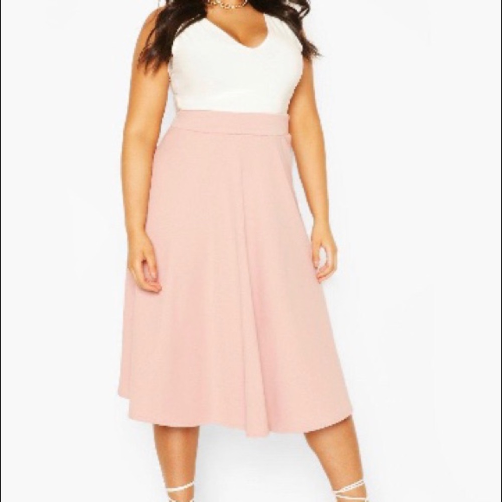 Plus MIDI Skater Skirt